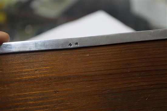 A modern silver cigarette box, by Cooper Brothers & Sons, Sheffield, 1973, 15cm.